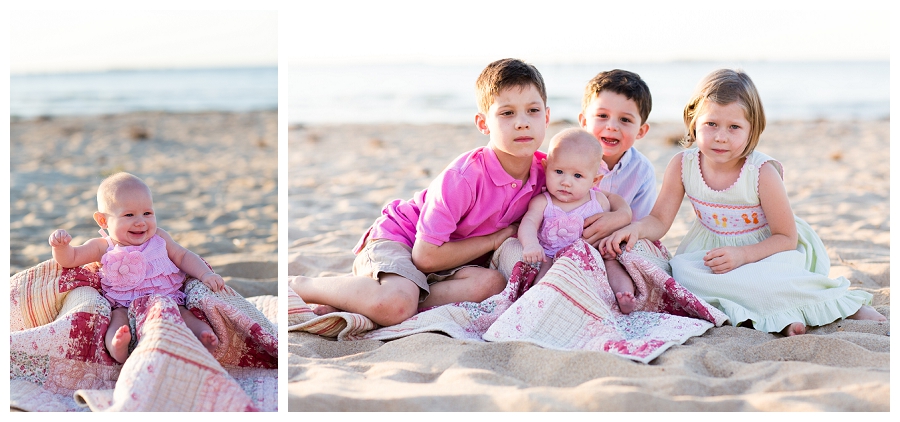 Chicks Beach Virginia Beach Family Portrait Photographer ~Carter, Aubrie, Davis & Penny are Cousins!!~