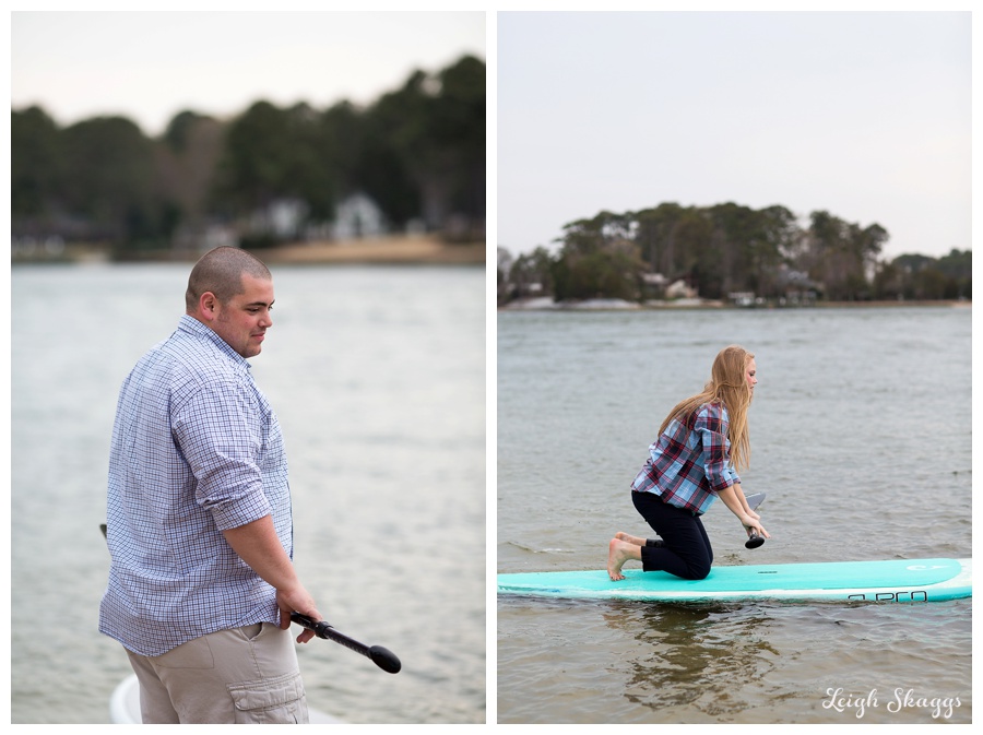 A Paddle Boarding Engagement session at First Landing State Park with Marley and Dave!