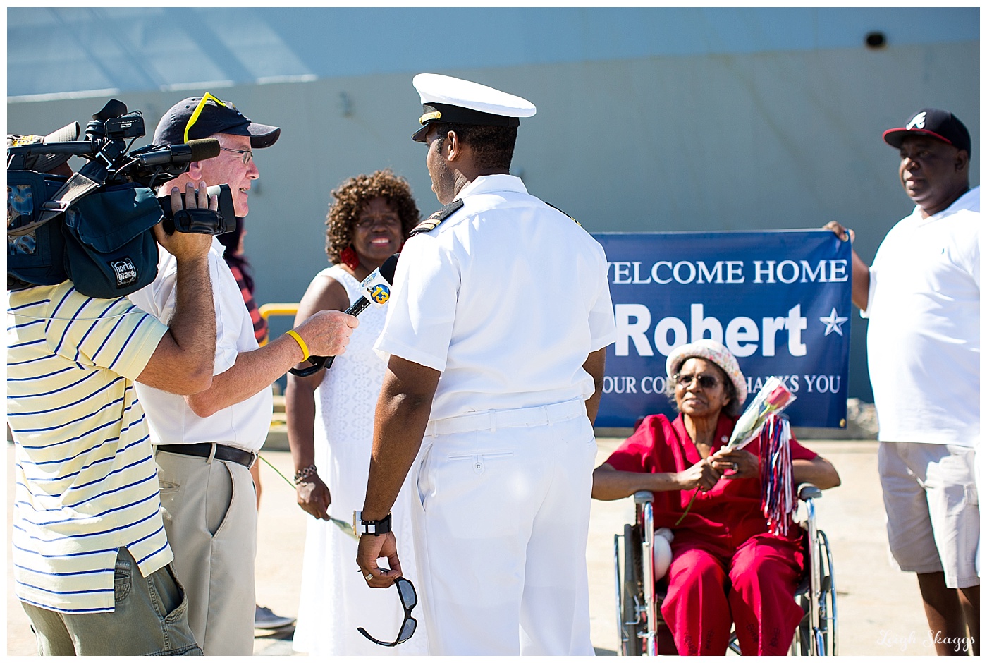 Welcome home USS Oscar Austin!!  So amazing to watch Robert hold his Daughter for the first time!!