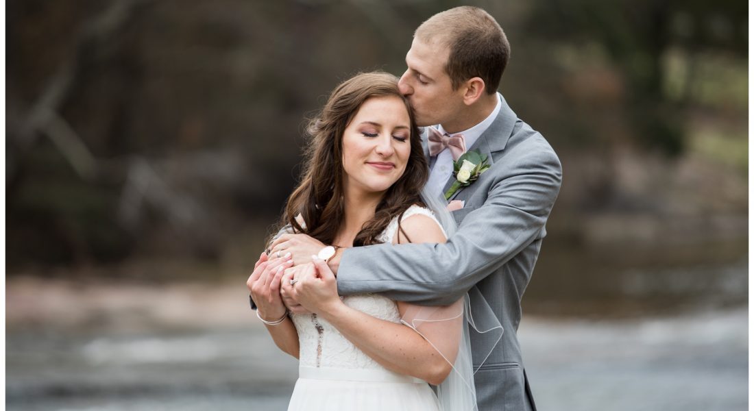 Winter wedding at the Mill at Fine Creek in Richmond Virginia.