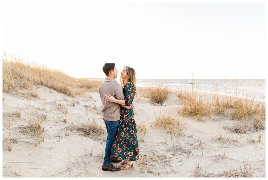 Jayme, Nick and Buddy|East Beach Engagement Session