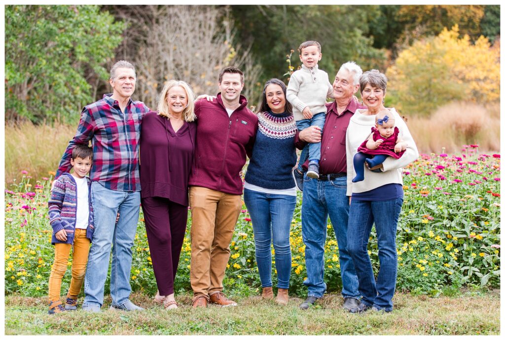 Norfolk Botanical Gardens Extended Family Portrait Session