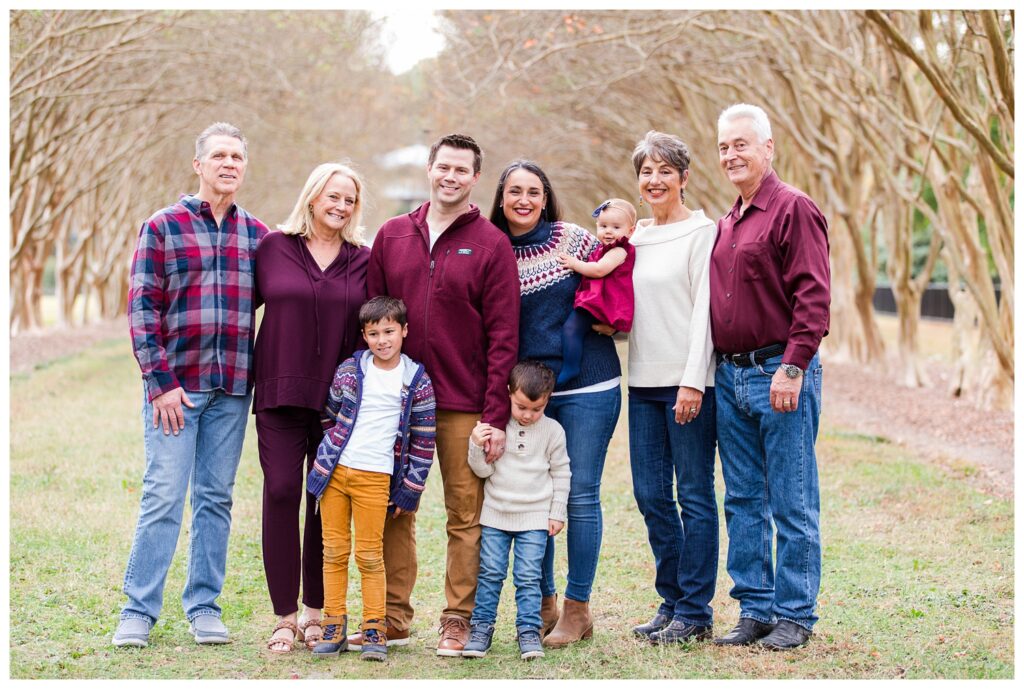 Norfolk Botanical Gardens Extended Family Portrait Session