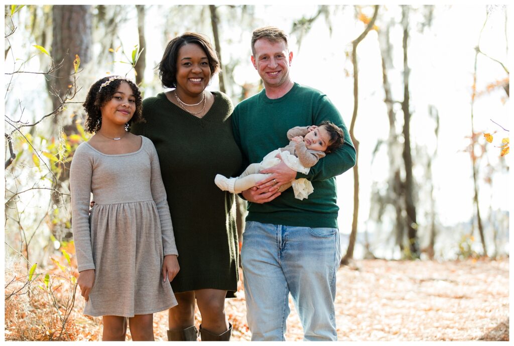 Connie, Aaron, Scarlett and little Miss Emma | First Landing Family Portrait session