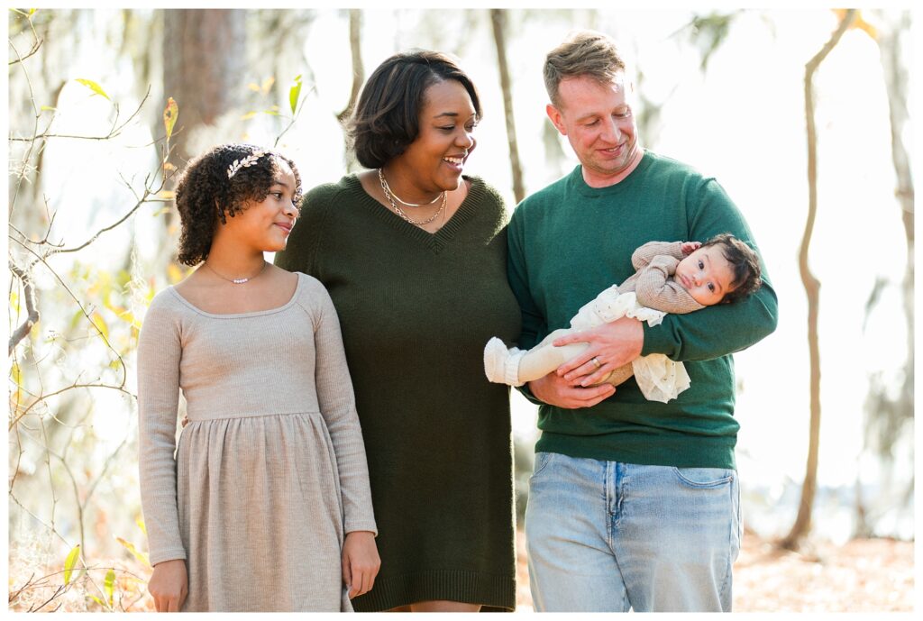 Connie, Aaron, Scarlett and little Miss Emma | First Landing Family Portrait session