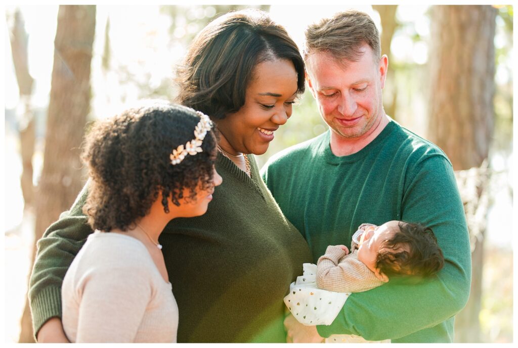 Connie, Aaron, Scarlett and little Miss Emma | First Landing Family Portrait session