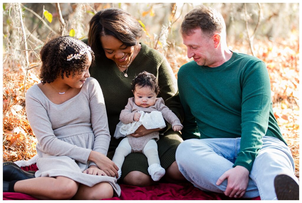 Connie, Aaron, Scarlett and little Miss Emma | First Landing Family Portrait session