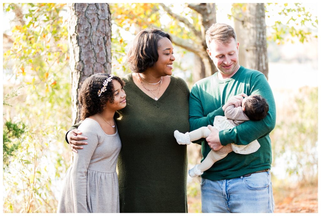 Connie, Aaron, Scarlett and little Miss Emma | First Landing Family Portrait session