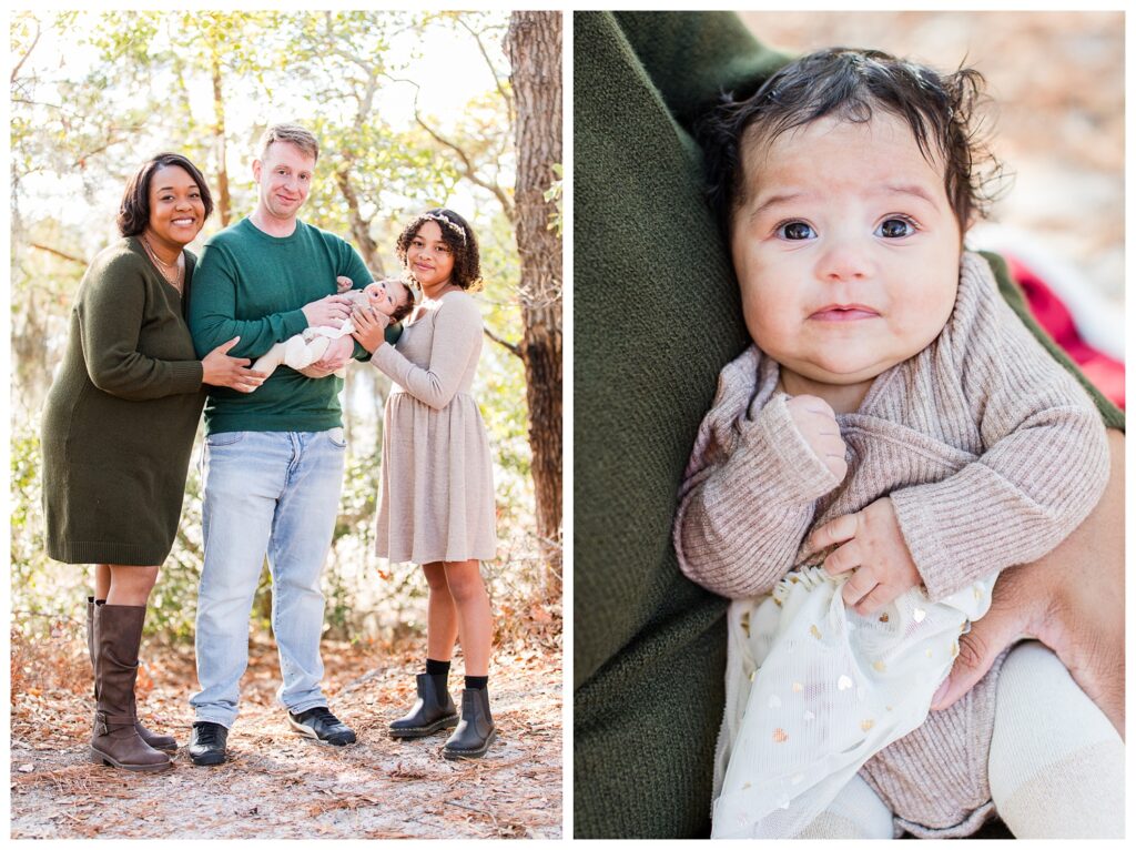 Connie, Aaron, Scarlett and little Miss Emma | First Landing Family Portrait session