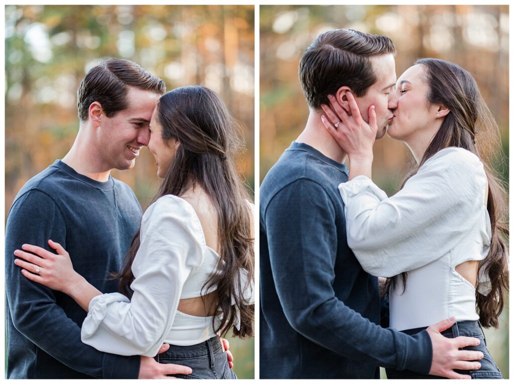 Carrie, Nick and Cooper | Oak Grove Lake Park Engagements in Chesapeake Virginia