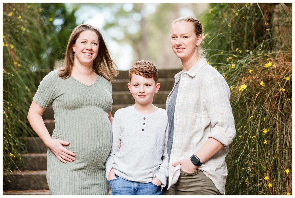 Andrea, Kasey, Ethan | Norfolk Botanical Gardens Family and Maternity Portrait session