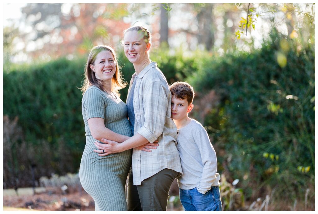 Andrea, Kasey, Ethan | Norfolk Botanical Gardens Family and Maternity Portrait session