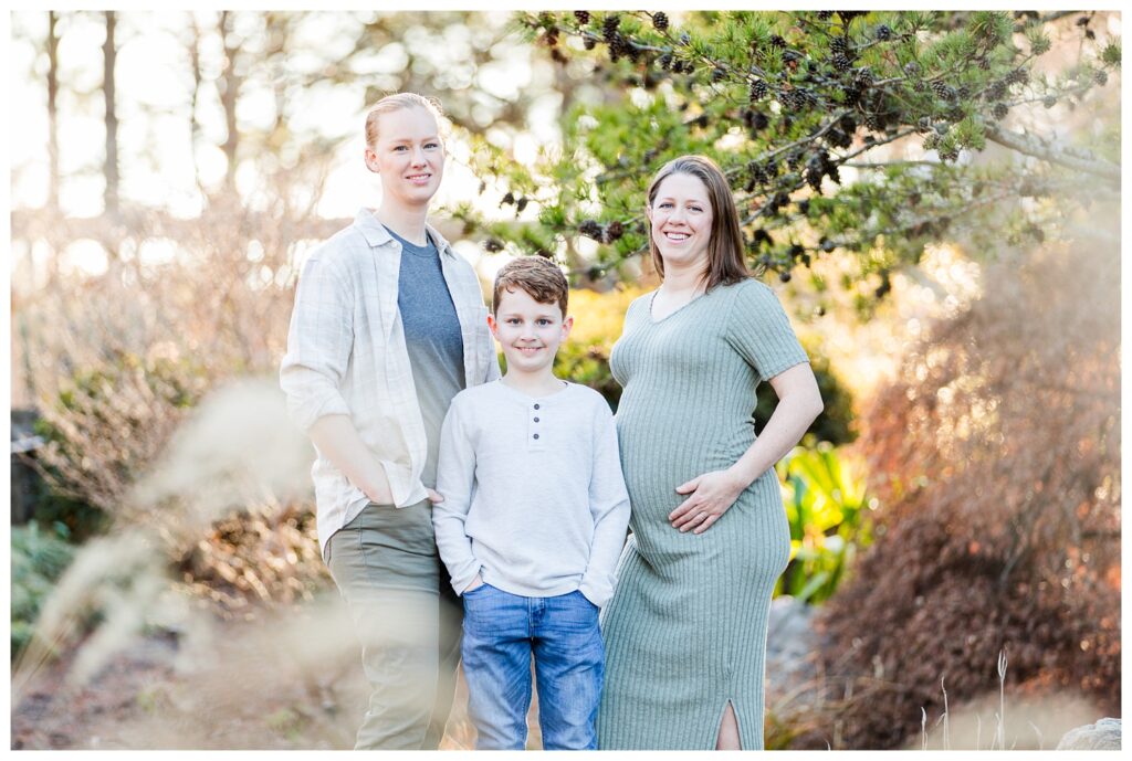 Andrea, Kasey, Ethan | Norfolk Botanical Gardens Family and Maternity Portrait session