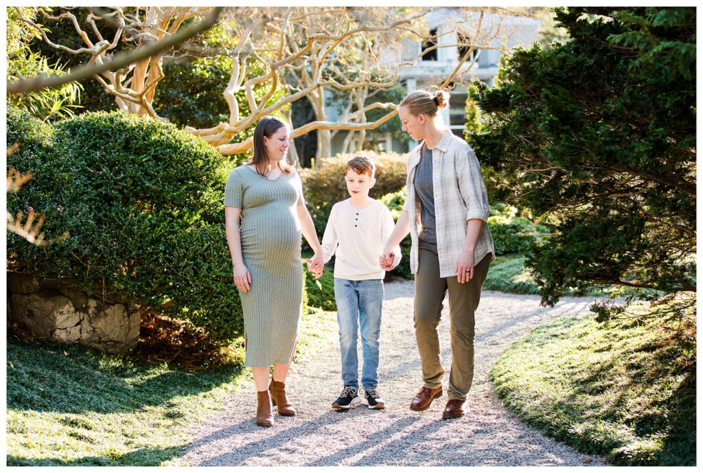 Andrea, Kasey, Ethan | Norfolk Botanical Gardens Family and Maternity Portrait session