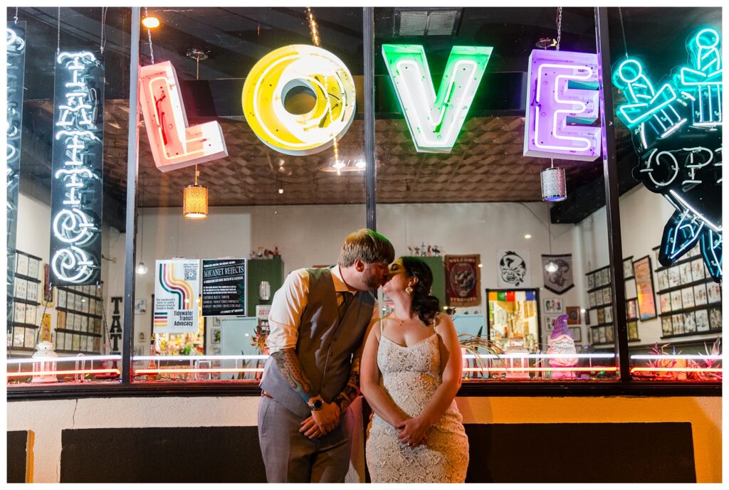 Ashley & Mel | Neon House Wedding Norfolk Virginia