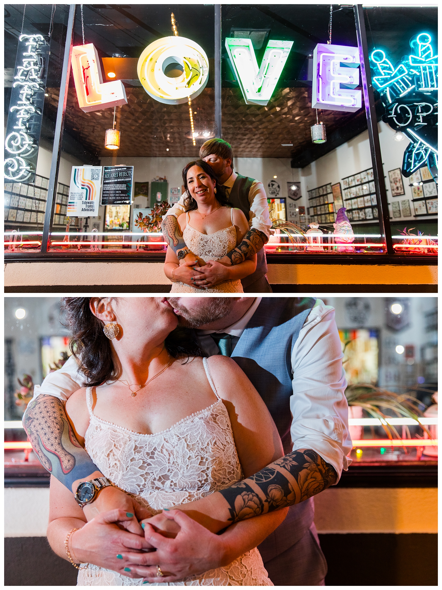Ashley & Mel | Neon House Wedding Norfolk Virginia